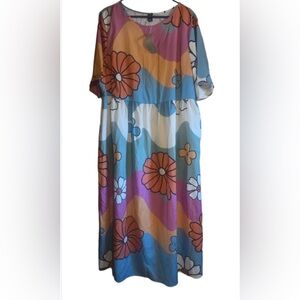 Emery Rose Womens Colorful Floral maxi dress size 3XL NEW